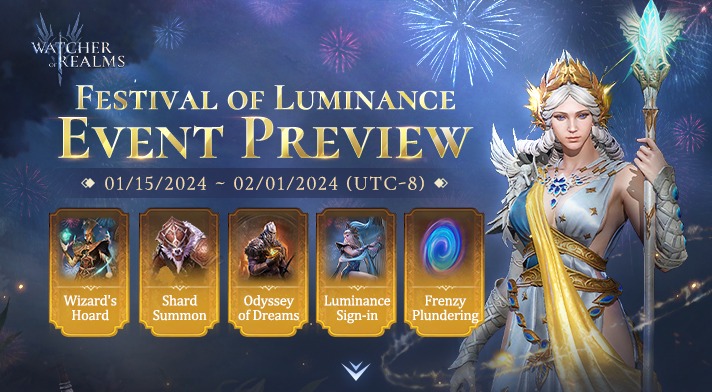Watcher of Realms Festival of Luminance Event Unveiled