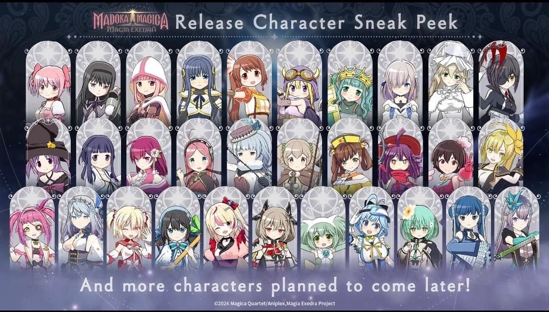 Main Characters Features and tier list in Madoka Magica Magia Exedra