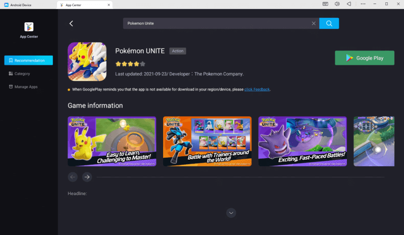Play Pokémon Unite on MuMuPlayer 